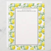 Yellow Lemons with Green Leaves Pattern (Front/Back)