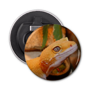 Yellow Leopard Gecko Lizard Bottle Opener