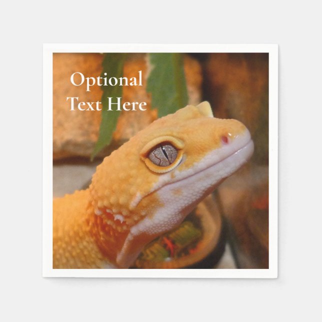 Yellow Leopard Gecko Napkins (Front)