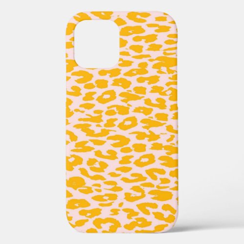 Yellow Leopard Print Skin iPhone 12 Pro Case