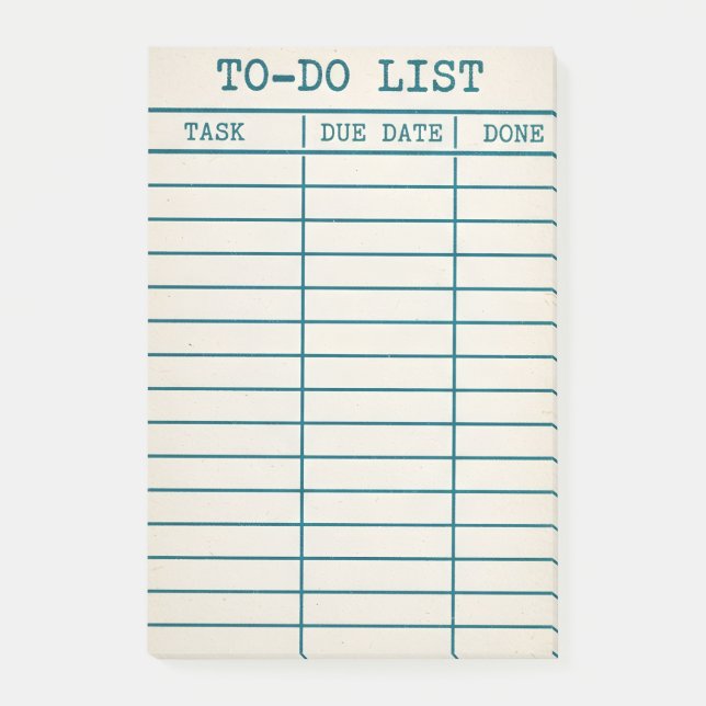 Yellow Library Catalog Sticky Notes - Task List (Front)