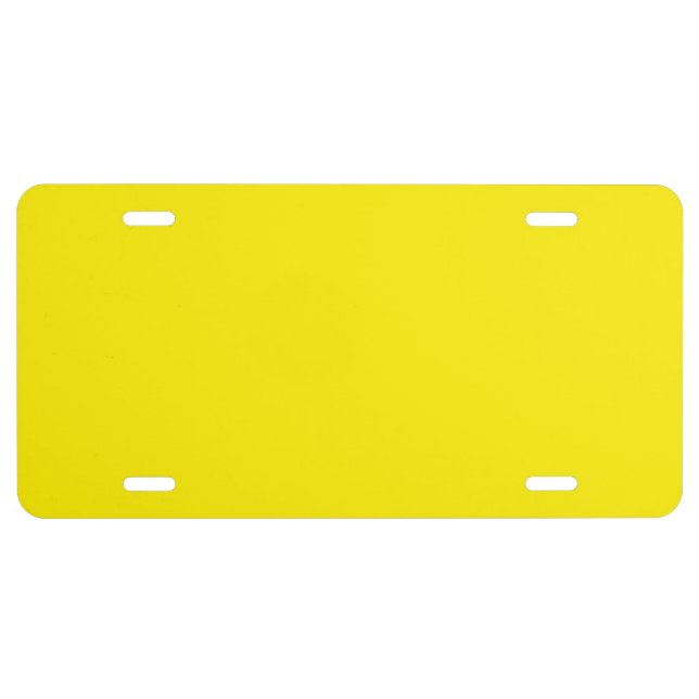 “Yellow” License Plate (Front)
