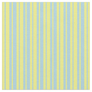 Yellow & Light Blue Striped Pattern Fabric