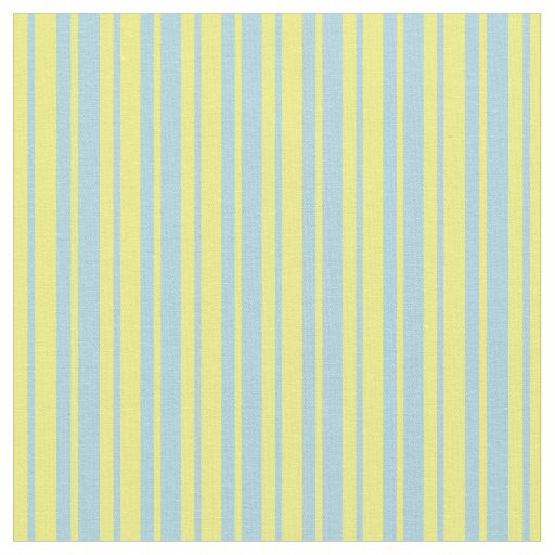 Yellow & Light Blue Striped Pattern Fabric