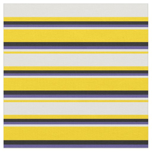 Yellow, Light Cyan, Dark Slate Blue, and Black Fabric