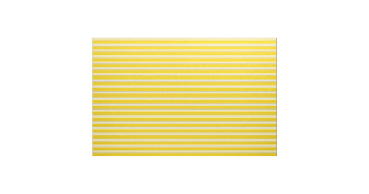 Yellow & Light Yellow Colored Lines Fabric | Zazzle.com