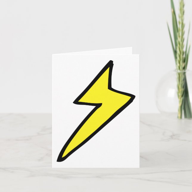 Yellow Lightning Bolt Card (Front)