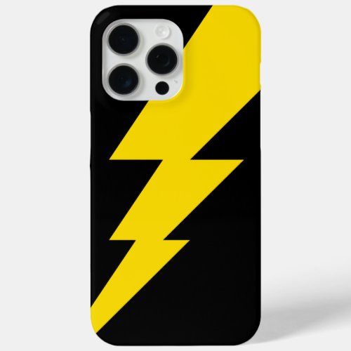 Yellow Lightning Bolt iPhone 15 Pro Max Case