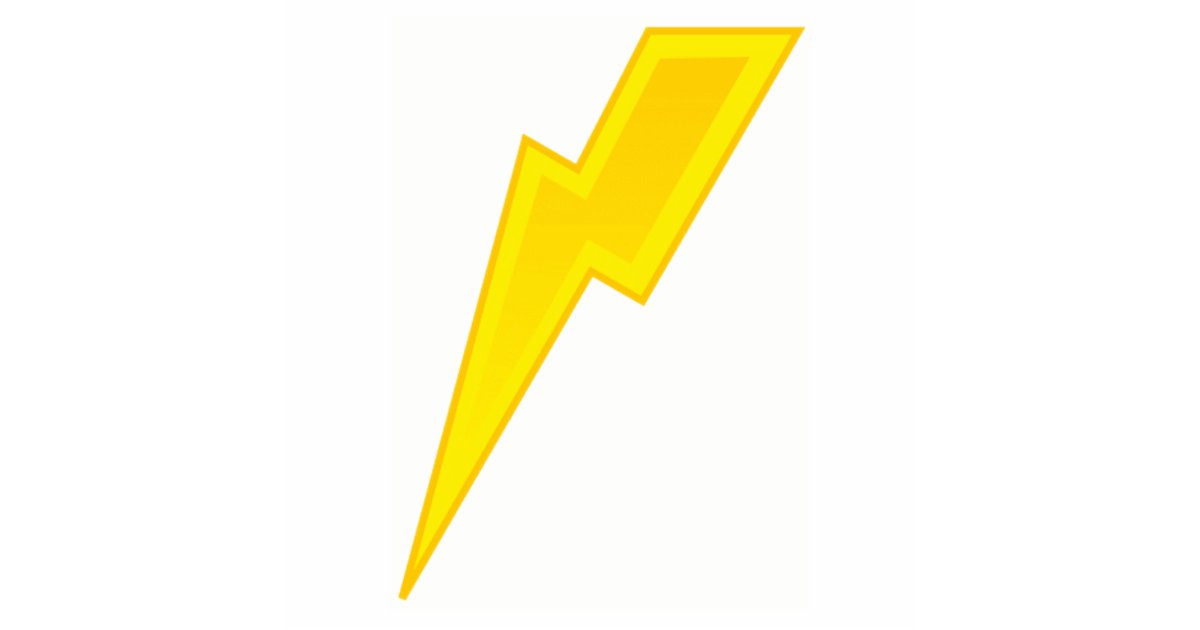 Yellow Lightning Bolt Cutout | Zazzle.com