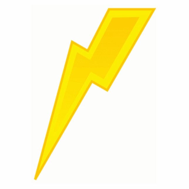 Yellow Lightning Bolt Cutout (Front)
