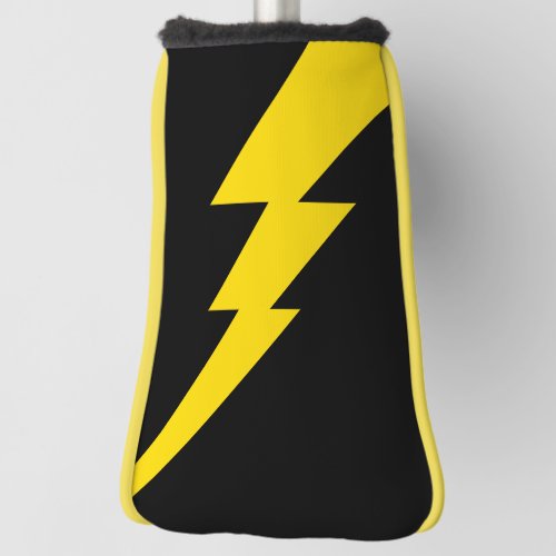 Yellow Lightning Bolt Golf Head Cover