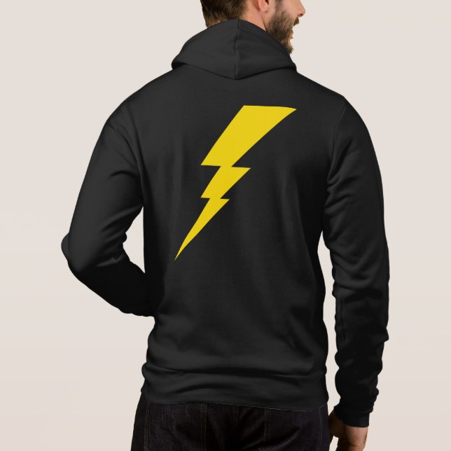 Yellow Lightning Bolt Hoodie (Back)