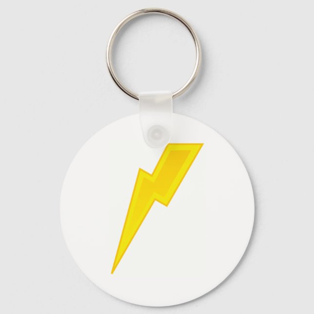 Yellow Lightning Bolt Keychain (Front)
