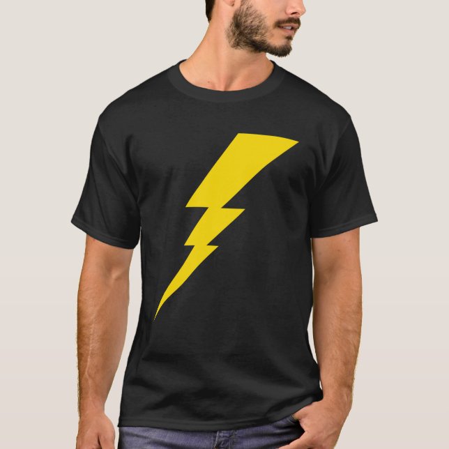 Yellow Lightning Bolt T-Shirt (Front)