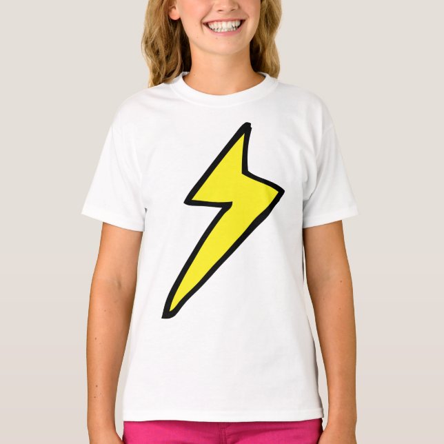 Yellow Lightning Bolt T-Shirt (Front)