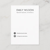 YELLOW LILAC FLORAL NECKLACE EARRING DISPLAY BUSINESS CARD (Back)