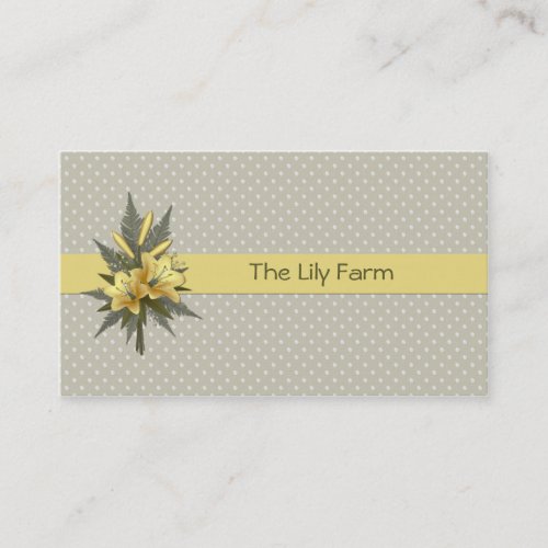 Yellow Lilies Business Card