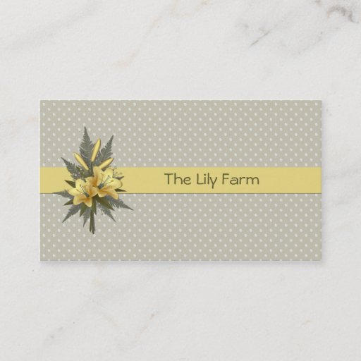 Customizable Yellow Lilies Business Card