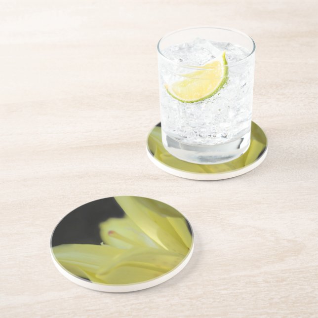 Yellow Lily by Shirley Taylor Drink Coaster (Side)