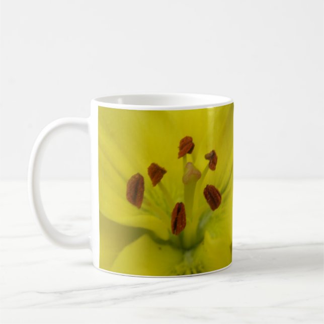 Yellow Lily Floral Mug (Left)