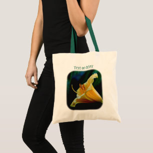 Yellow Lily Flower Personalized Tote Bag