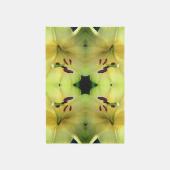 Yellow Lily Flower Up Close Abstract  Rug by SmilinEyesTreasures at Zazzle