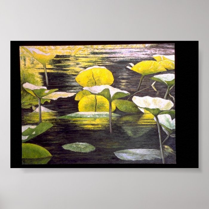 Yellow Lily Pads Print