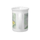 Yellow Lily Painting in Acrylic Beverage Pitcher (Back)