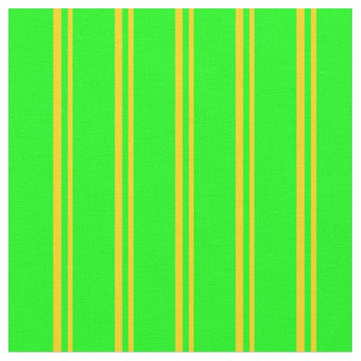 Yellow & Lime Colored Lines Fabric