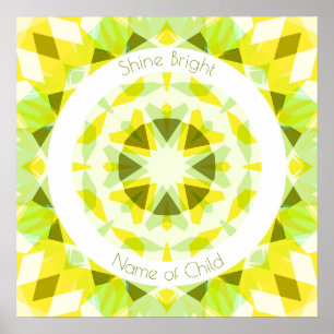 Yellow Lime Green Shine Bright Star Nursery Decor