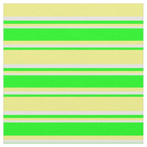 Yellow, Lime & Light Yellow Lines Pattern Fabric