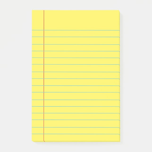Yellow Lined School Notebook Paper N Post-it Notes (Front)