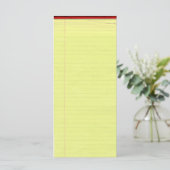 Yellow Lined School Paper Background (Standing Front)