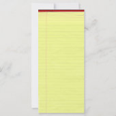 Yellow Lined School Paper Background (Front)