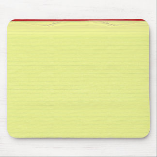 Yellow Lined School Paper Background Mouse Pad