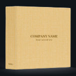 Yellow Linen Texture 3 Ring Binder<br><div class="desc">Stylish yellow linen texture</div>