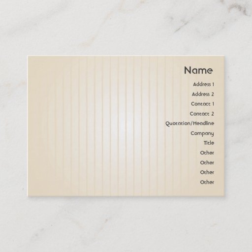 Customizable Yellow Lines - Chubby Business Cards