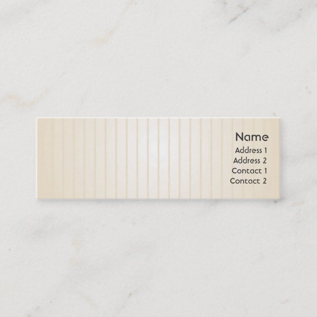 Yellow Lines - Skinny Mini Business Card (Front)