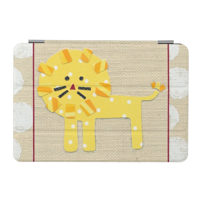 Yellow Lion with White Polka Dots iPad Mini Cover (Horizontal)
