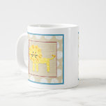 Yellow Lion with White Polka Dots Large Coffee Mug