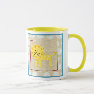 Yellow Lion with White Polka Dots Mug