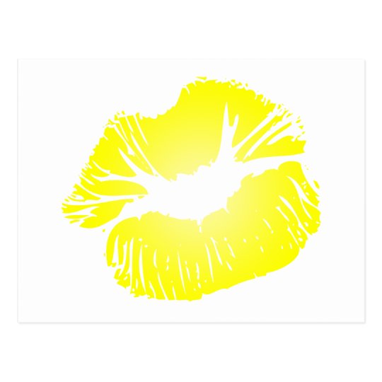 Yellow Lips Postcard