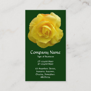 Yellow Lisianthus - Dark Green Business Card