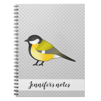 Yellow Little Wild Bird &amp; Custom Title Notebook