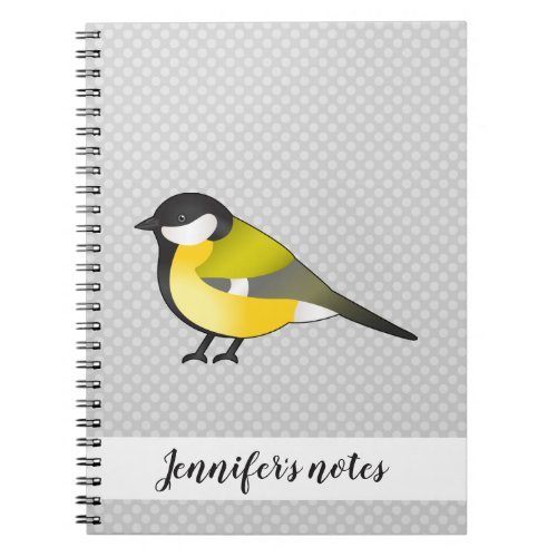 Yellow Little Wild Bird  Custom Title Notebook