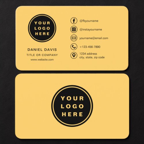 Yellow Logo Business Card