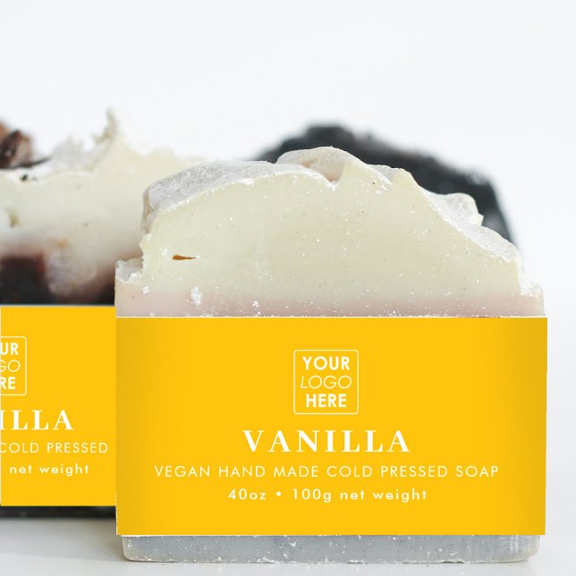 Yellow Logo Soap Belly Band Product Label Wrap  (Yellow Logo Soap Belly Band Product Label Wrap)