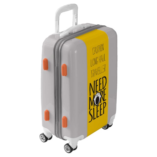 Yellow long haul need more sleep luggage (Rotated Left)