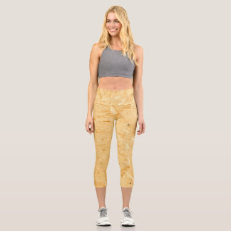 Yellow looks like strand board design on capris