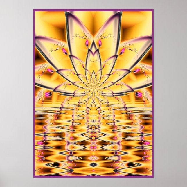 Yellow Lotus Flower Poster (Front)
